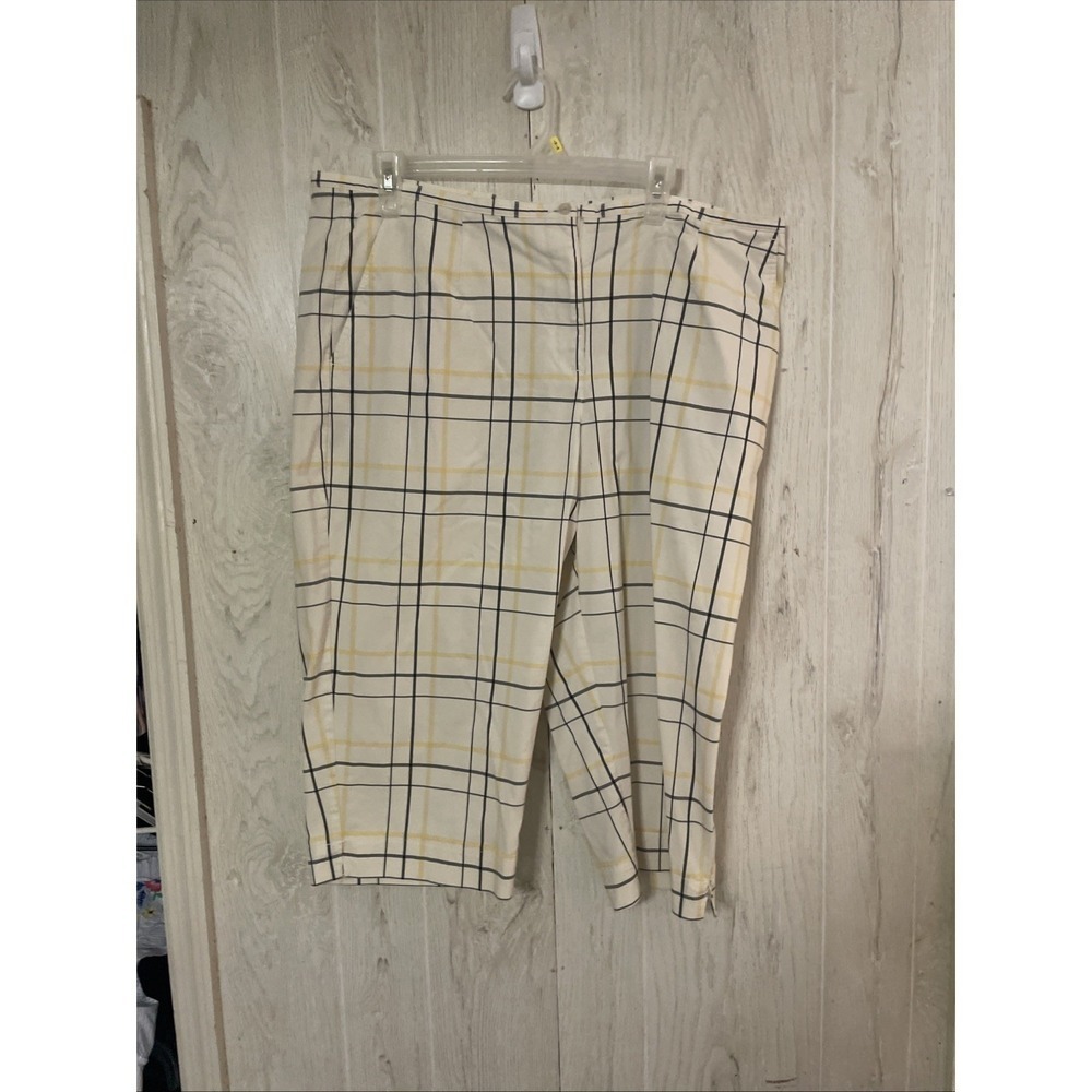 Nike Golf Dri-Fit White Plaid Shorts Womens 16